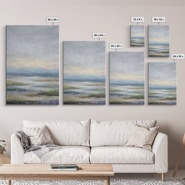 Abstract River Bends Canvas Print, Above Sofa Art, Japandi Wall Art, Living Room Decor, Fine Art, Statement, Boho Decor, ASA-2x3-31