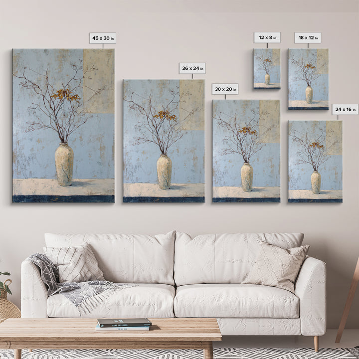 Large Neutral Still Life Framed Canvas Print, Above Sofa Art, Statement Artwork, Living Room Decor, Fine Art, Statement, ASA-2x3-46