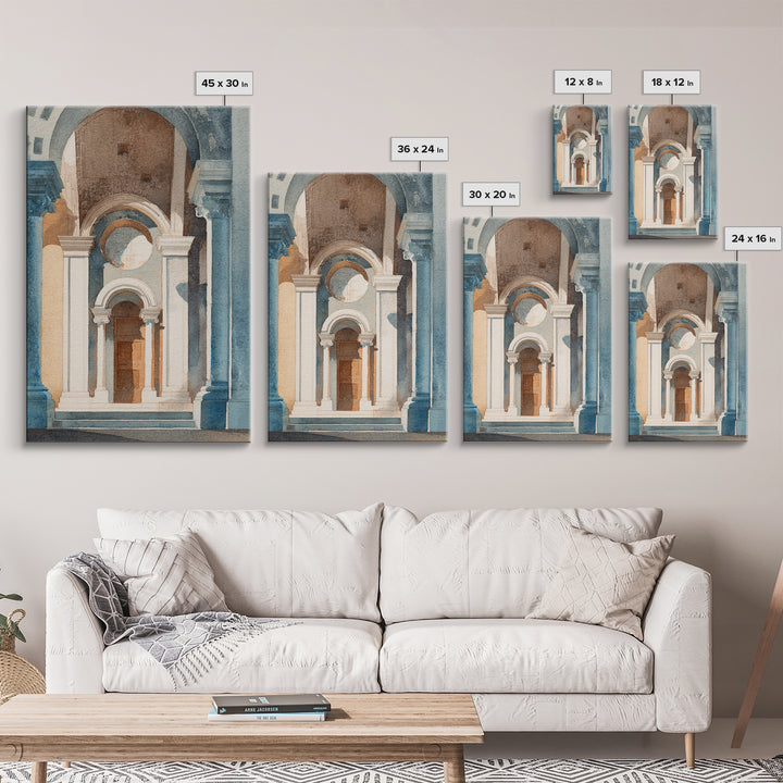 Architectural Arch Study Canvas Print, Above Sofa Art, Printable Wall Art, Living Room Decor, Statement, Wall Art Print, ASA-2x3-65
