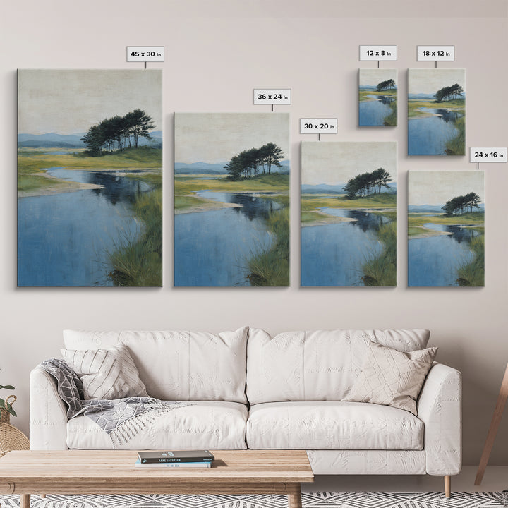 Gallery Style Landscape with Expansive Negative Space Canvas Print, Above Sofa Art, Fine Art Print, Living Room Decor, ASA-2x3-80
