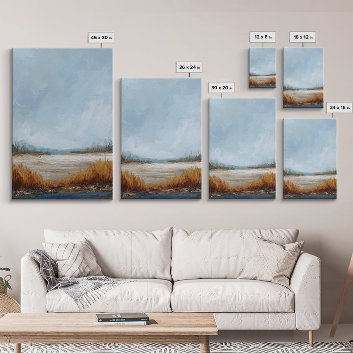 Oversized Abstract Landscape Canvas Print, Above Sofa Art, Canvas Wall Art, Living Room Decor, Statement, Living Room Wall Art, ASA-2x3-81