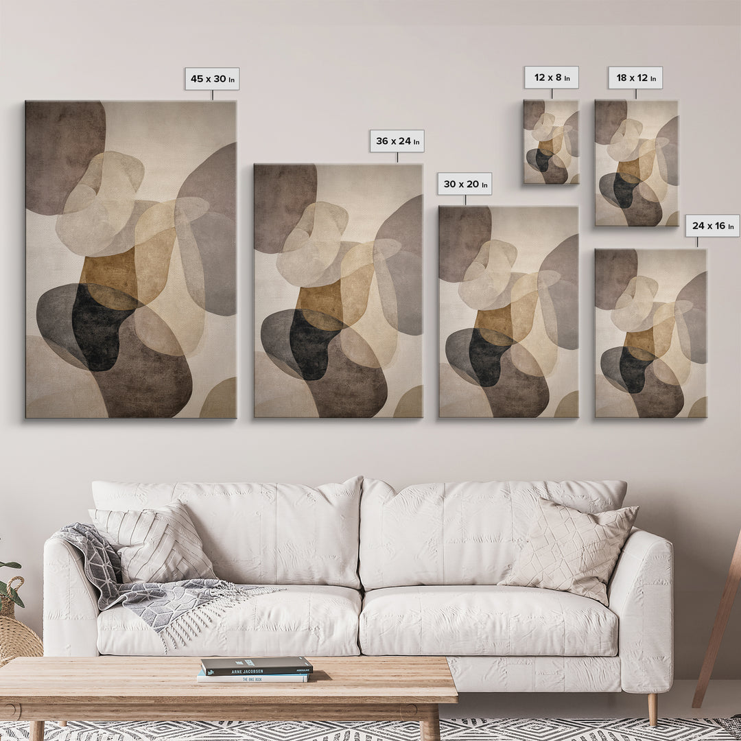 Large Modern Organic Shapes Canvas Print, Above Sofa Art, Contemporary Art, Living Room Decor, Abstract Art, Statement, ASA-2x3-82
