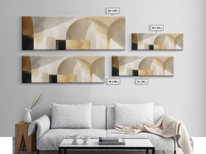 Architectural Arch Study Framed Canvas Print, Above Sofa Art, Textured Wall Art, Living Room Decor, Fine Art, Statement, ASA-3x1-1