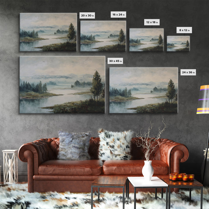 Gallery Style Landscape with Expansive Negative Space Canvas Print, Above Sofa Art, Home Decor, Living Room Decor, Statement, ASA-3x2-28