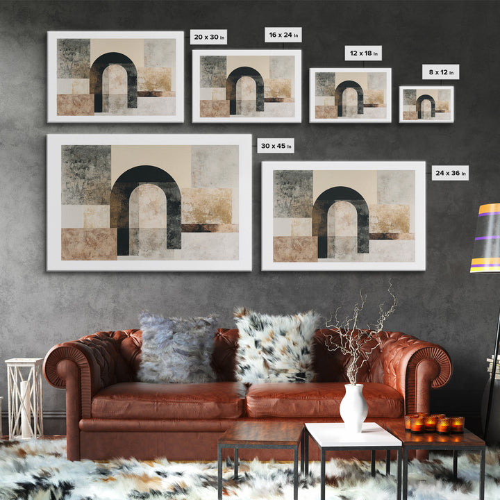 Architectural Arch Study Canvas Print, Above Sofa Art, Oversized Wall Art, Living Room Decor, Oil Painting, Statement, ASA-3x2-61