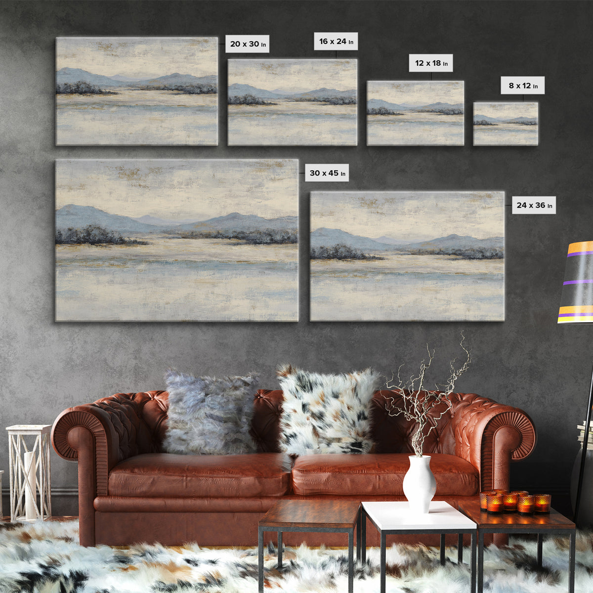 Sunlit Rolling Hills Canvas Print, Above Sofa Art, Set of 3 Prints, Living Room Decor, Fine Art, Statement, Modern Decor, ASA-3x2-93