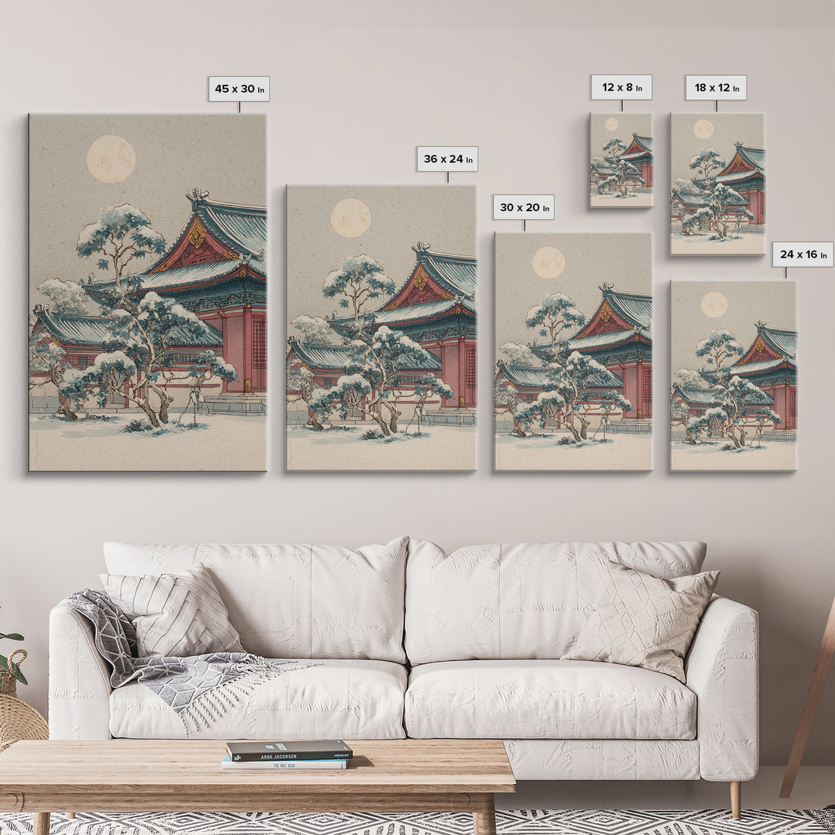 Temple Roof Detail Canvas Print, Asian Inspired Art, Aesthetic Wall Art, Living Room Decor, Fine Art, Harmony, Boho Decor, ASI-2x3-7
