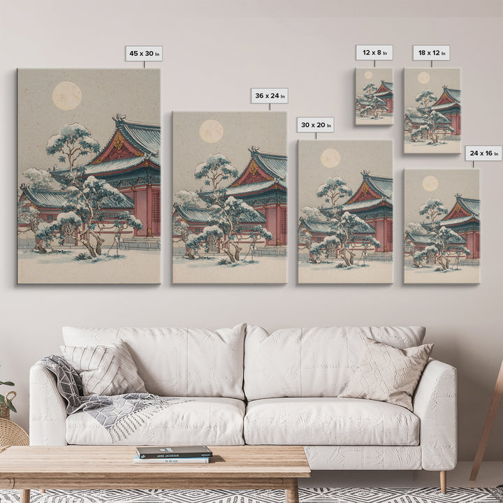 Temple Roof Detail Canvas Print, Asian Inspired Art, Aesthetic Wall Art, Living Room Decor, Fine Art, Harmony, Boho Decor, ASI-2x3-7
