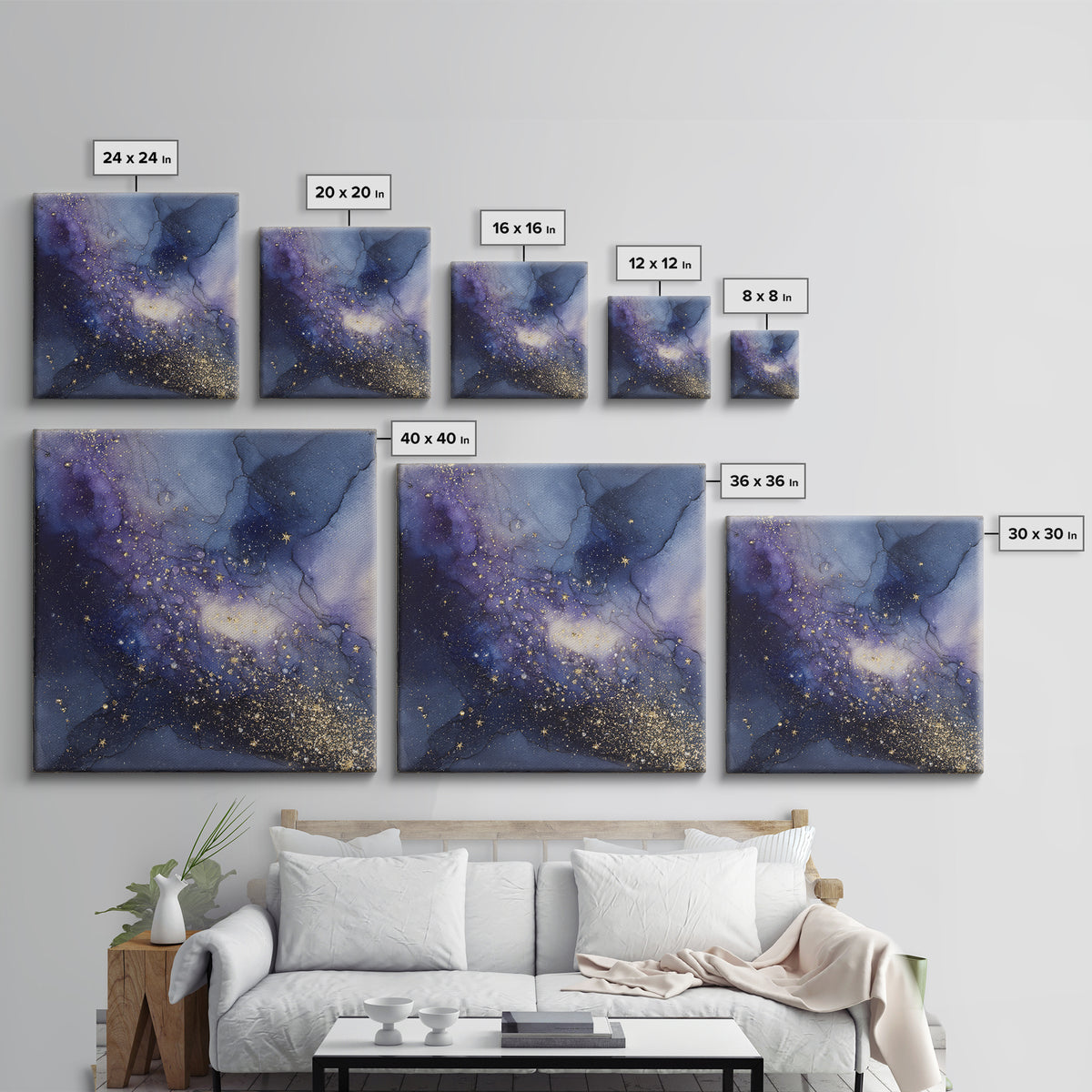 Scorpio Formed from Stars and Jeweled Shadows Canvas Print, Astrology Art, Zodiac Sign Print, Living Room Decor, Zodiac, AST-1x1-10