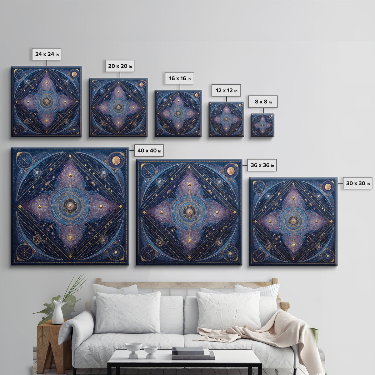 Scorpio Formed from Stars and Jeweled Shadows Canvas Print, Astrology Art, Astrology Wall Art, Living Room Decor, Zodiac, AST-1x1-34