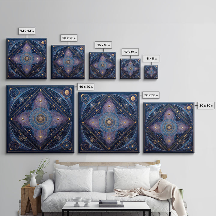 Scorpio Formed from Stars and Jeweled Shadows Canvas Print, Astrology Art, Astrology Wall Art, Living Room Decor, Zodiac, AST-1x1-34