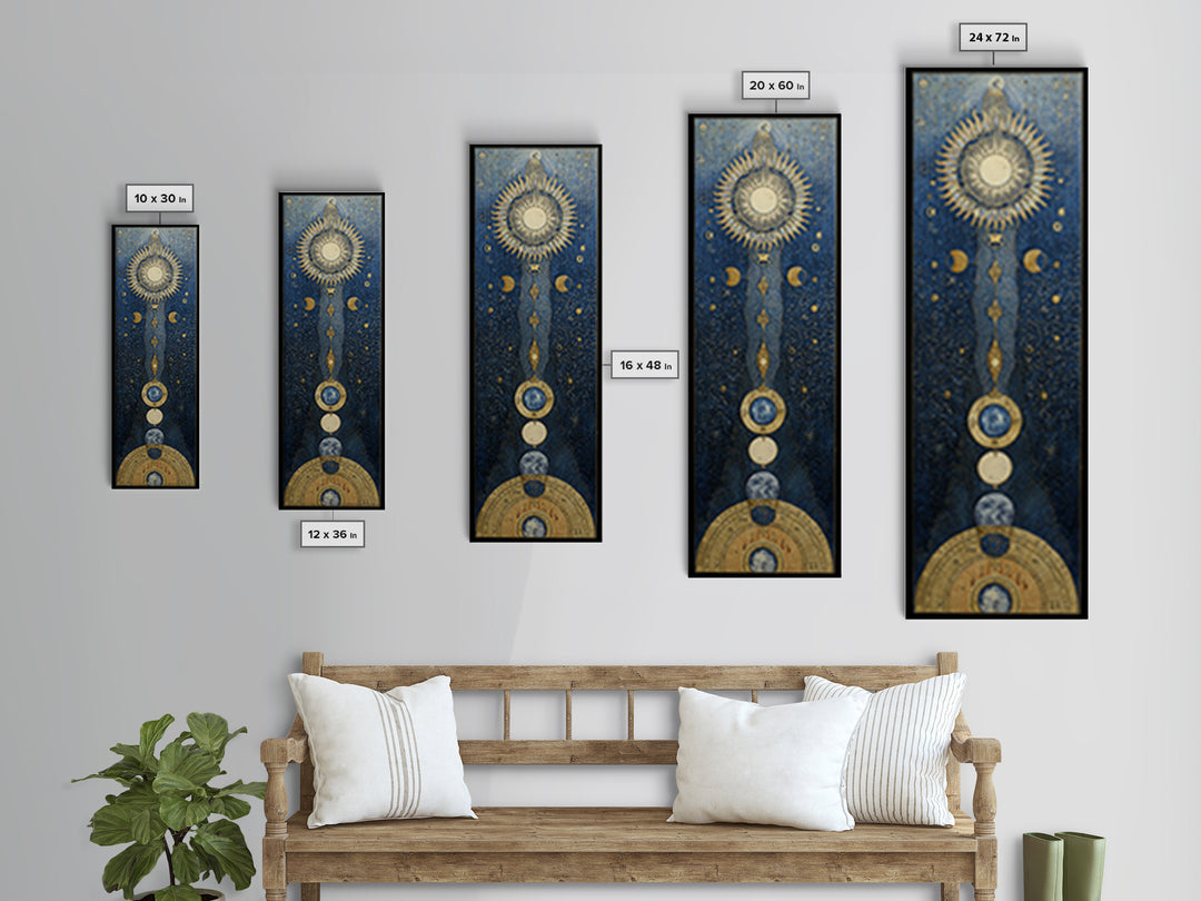 Retro Horoscope Chart Canvas Print, Astrology Art, Astrology Hoodie, Living Room Decor, Fine Art, Zodiac, Neutral Decor, AST-1x3-81