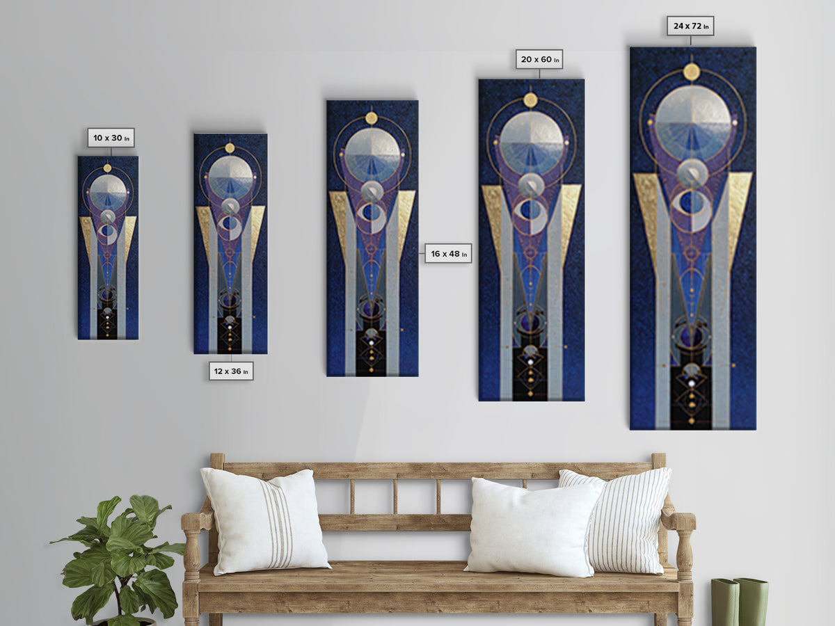 Birth Chart Geometry Framed Canvas Print, Astrology Art, Statement Artwork, Living Room Decor, Fine Art, Zodiac, Digital Art, AST-1x3-91
