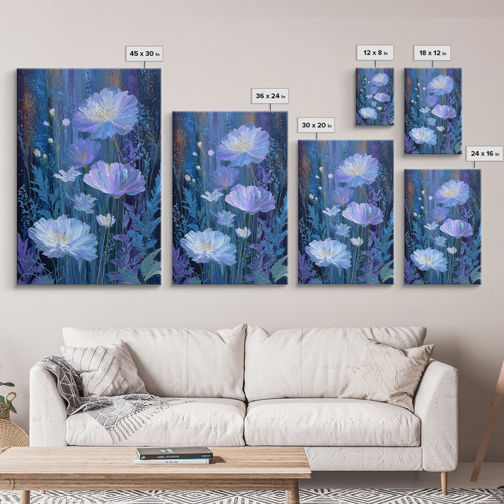 Dreamlike Night Garden Framed Canvas Print, Astrology Art, Minimalist Decor, Living Room Decor, Oil Painting, Zodiac, AST-2x3-6