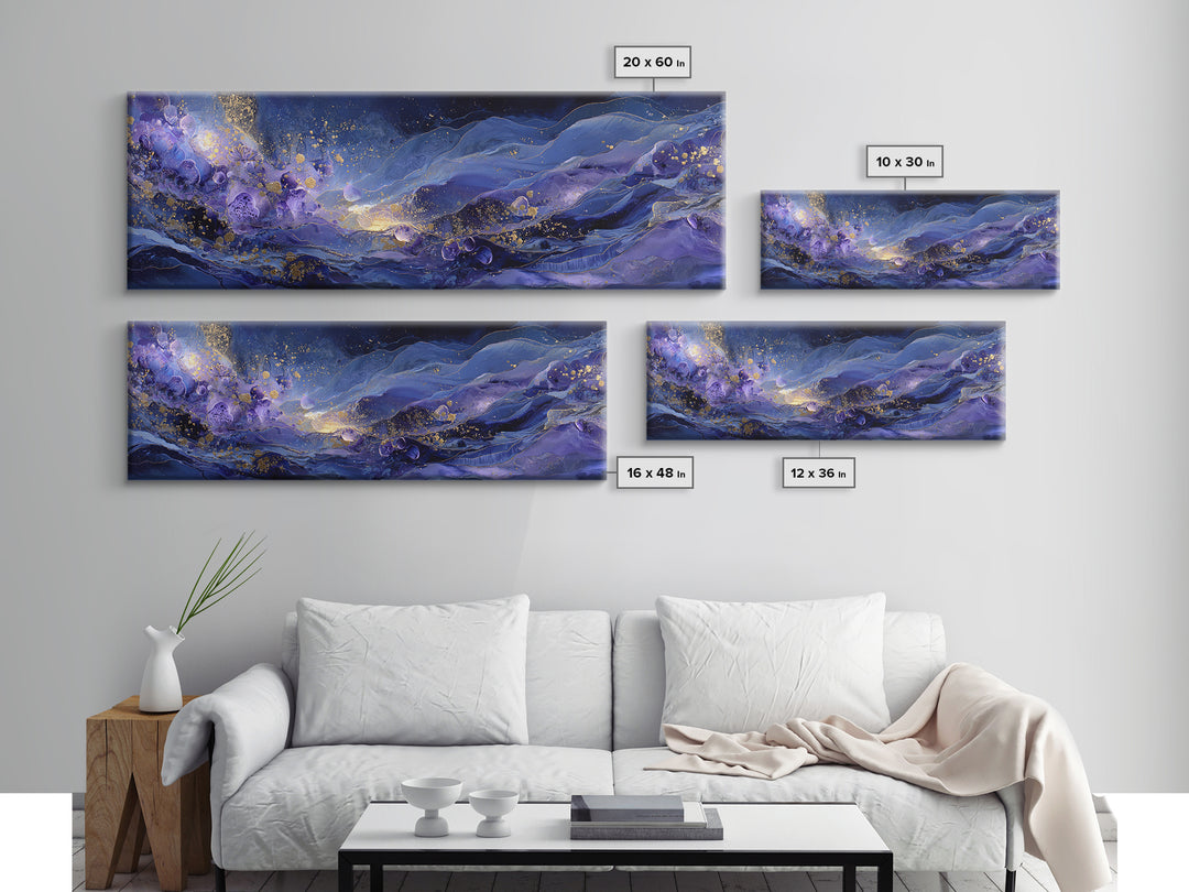 Dreamlike Night Garden Canvas Print, Astrology Art, Statement Artwork, Living Room Decor, Fine Art, Zodiac, Digital Art, AST-3x1-62