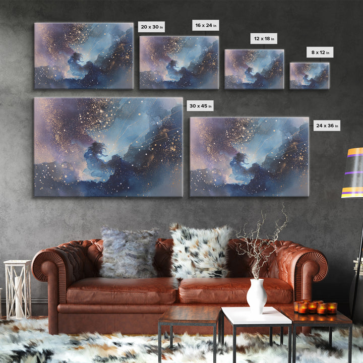 Water Bearer Figure Pouring a River of Canvas Print, Astrology Art, Astrology, Living Room Decor, Zodiac, Zodiac Sign Wall Art, AST-3x2-67