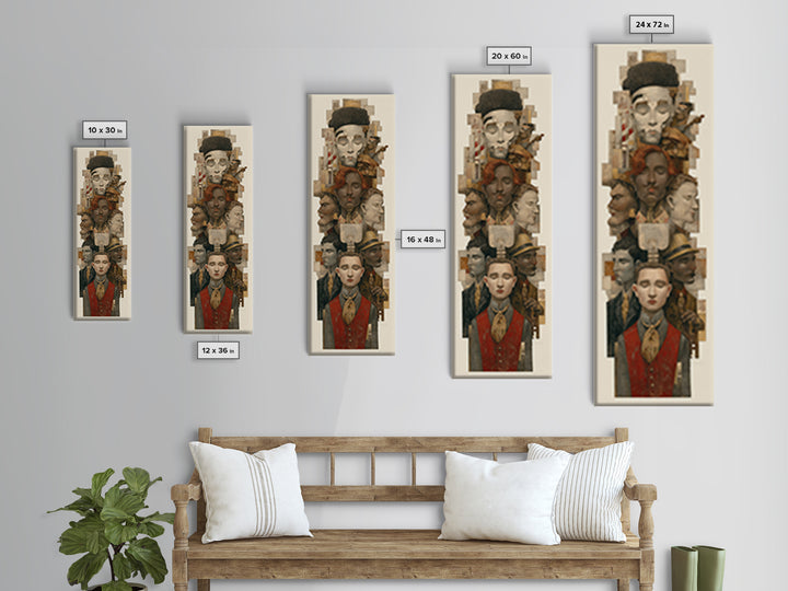 Barber Shop Quartet Musical Poster Without Interior Canvas Print, Barbershop Art, Barbershop Decor, Grooming, BAA-1x3-33