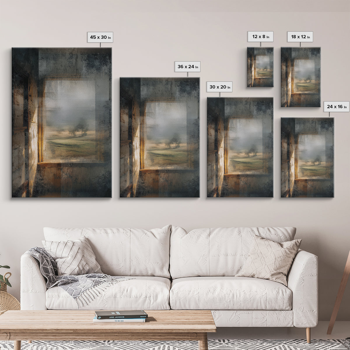 Old Farmhouse Landscape Canvas Print, Bed and Breakfast Art, Canvas Wall Art, Living Room Decor, Fine Art, Above Bed Decor, BAB-2x3-39