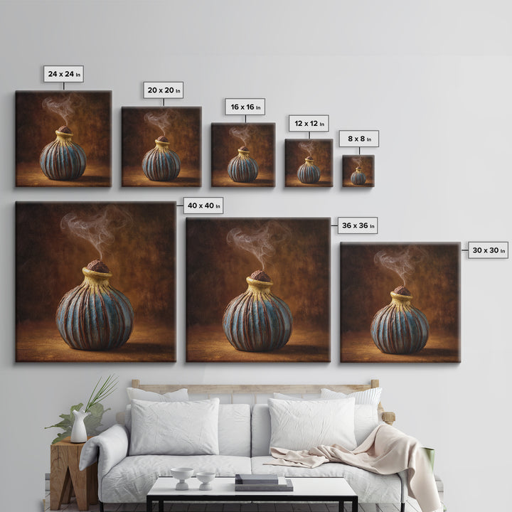 Chocolate Truffle Still Life Framed Canvas Print, Bakery Art, Watercolor Print, Bakery Decor, Oil Painting, Patisserie, BAK-1x1-43