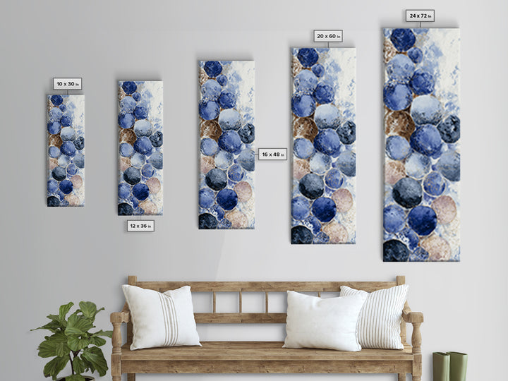 Blueberry Galette with Rustic Farmhouse Texture Canvas Print, Bakery Art, Watercolor Painting, Bakery Decor, Patisserie, BAK-1x3-35
