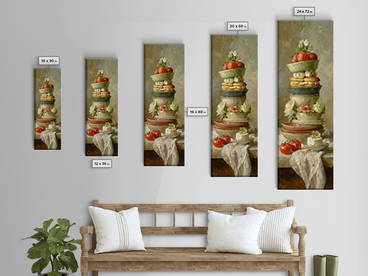 Painterly Eclair and Coffee Still Life Framed Canvas Print, Bakery Art, French Wall Art, Bakery Decor, Abstract Art, Patisserie, BAK-1x3-96