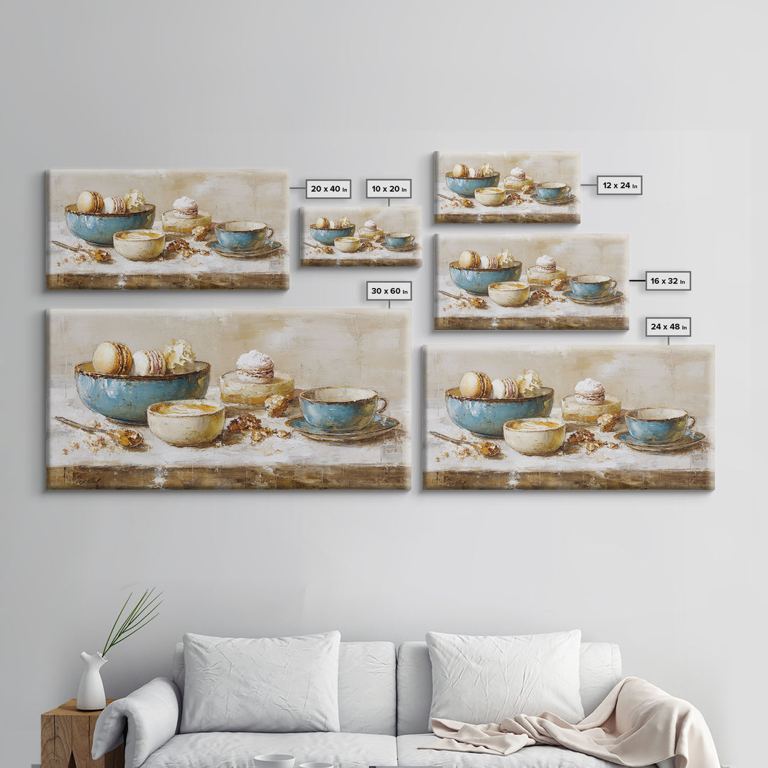 Parisian Dessert Poster Canvas Print, Bakery Art, Printable Art, Bakery Decor, Fine Art, Patisserie, Watercolor Print, BAK-2x1-68
