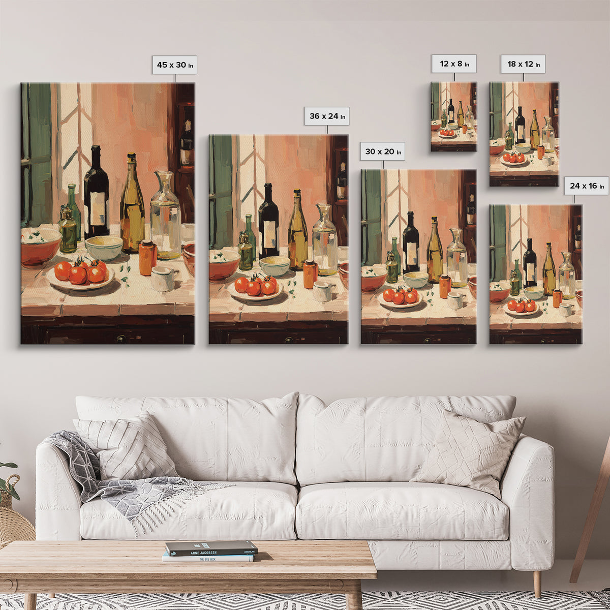 Parisian Dessert Poster Framed Canvas Print, Bakery Art, Printable Art, Bakery Decor, Fine Art, Patisserie, Watercolor Print, BAK-2x3-80