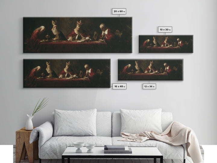 Dark Red Velvet Framed Canvas Print, Baroque Art, Contemporary Art, Living Room Decor, Fine Art, Ornate, 3d Wall Art, BAO-3x1-87