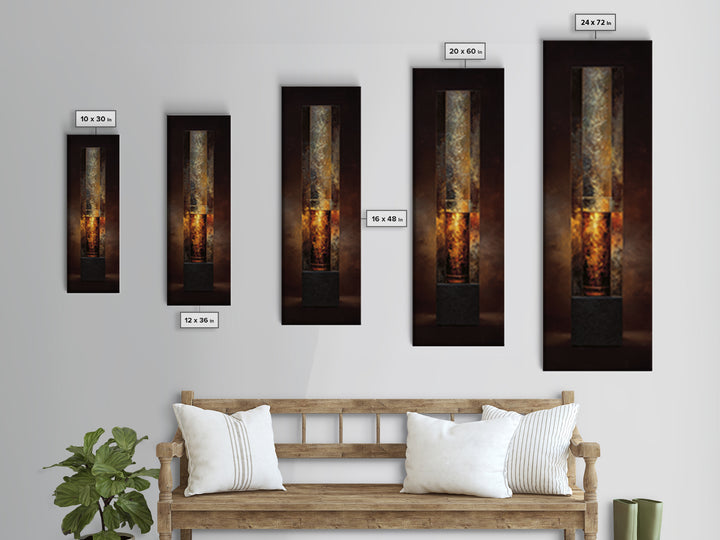 Midnight Manhattan Cocktail Framed Canvas Print, Bar Art, Kitchen Wall Decor, Bar Decor, Fine Art, Bar Cart Art, BAR-1x3-84