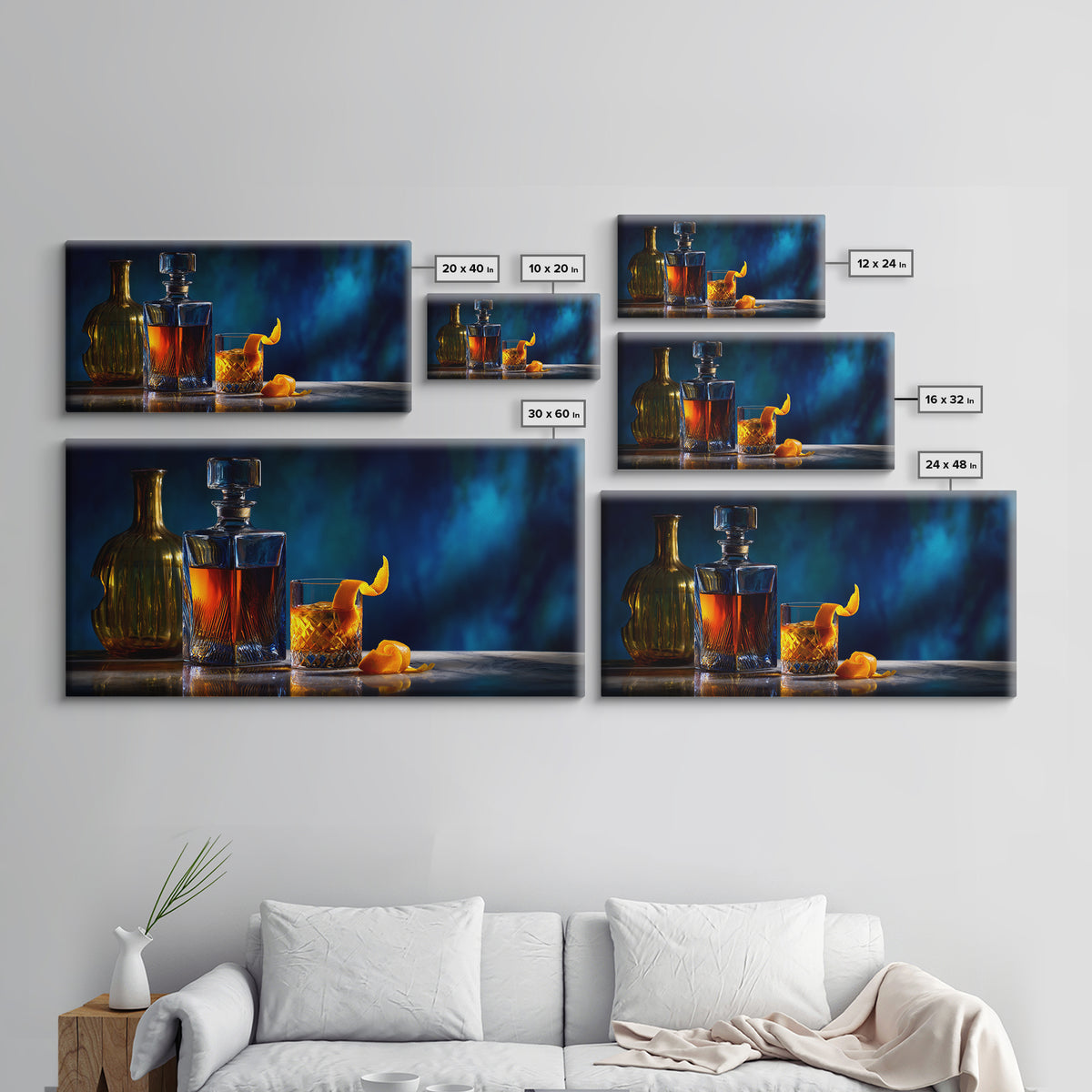 Old Fashioned Cocktail Canvas Print, Bar Art, Canvas Wall Art, Bar Decor, Oil Painting, Funky Wall Art, Bar Signs, BAR-2x1-21