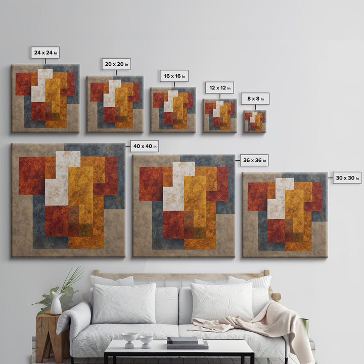 Sports Jersey Abstract Framed Canvas Print, Basement Art, Gallery Decor, Living Room Decor, Abstract Art, Retreat, BAS-1x1-78