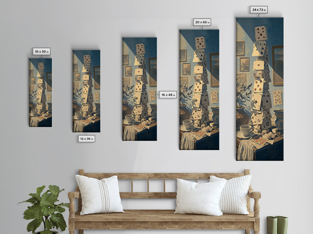 Poker Cards and Dice Canvas Print, Basement Art, Western Decor, Living Room Decor, Fine Art, Retreat, Rustic Wall Art, BAS-1x3-68