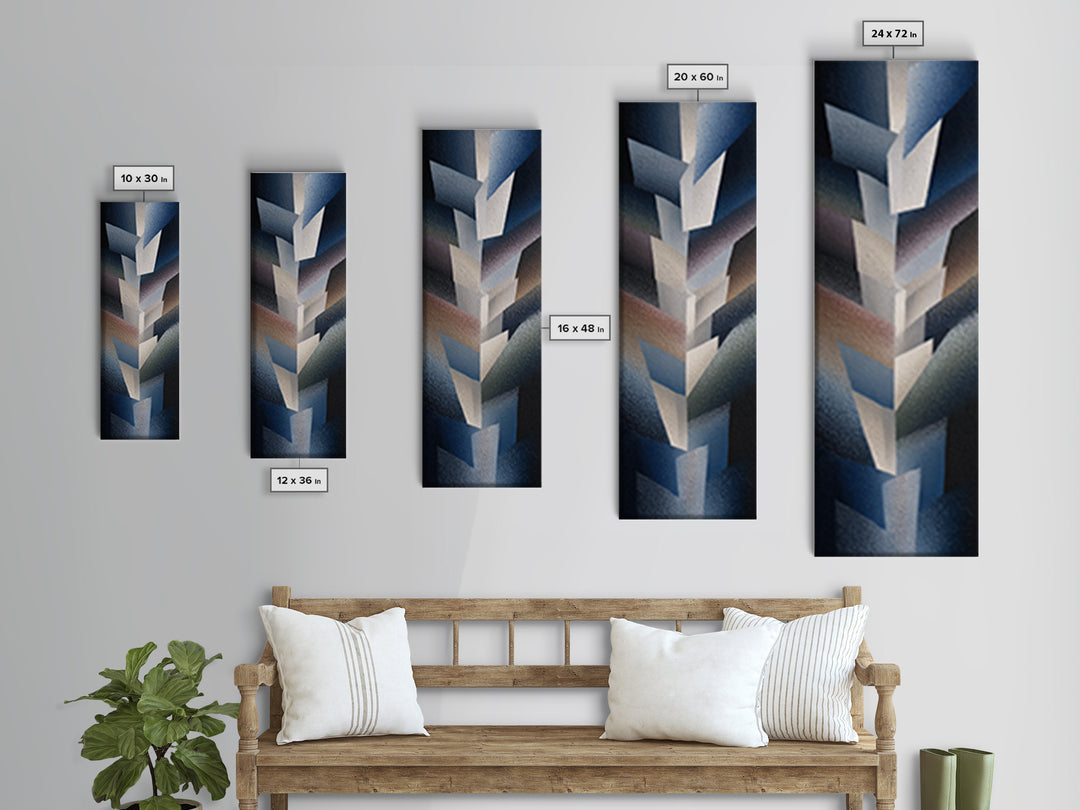 Abstract Soundwave Art Framed Canvas Print, Basement Art, Trendy Wall Art, Living Room Decor, Retreat, Original Art Prints, BAS-1x3-80