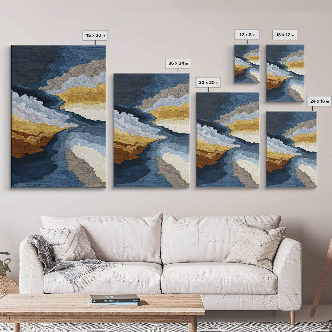 Abstract Soundwave Art Framed Canvas Print, Basement Art, Bar Decor, Living Room Decor, Abstract Art, Retreat, Game Room Decor, BAS-2x3-76