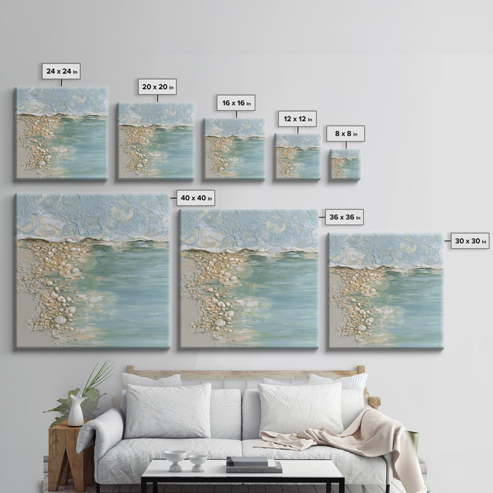 Oyster Shell Study Canvas Print, Bathroom Art, Canvas Wall Art, Bathroom Decor, Oil Painting, Spa, Bathroom Wallpaper, BAT-1x1-22