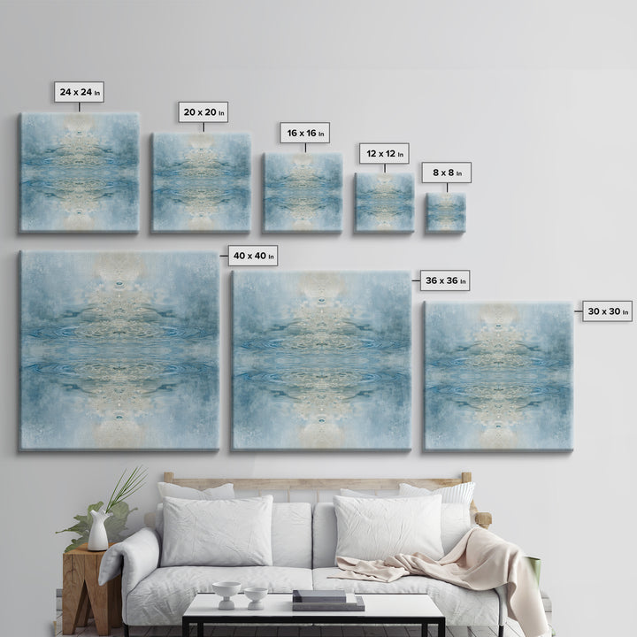 Abstract Water Ripples Canvas Print, Bathroom Art, Bathroom Accessories, Bathroom Decor, Abstract Art, Spa, Fine Art Print, BAT-1x1-5