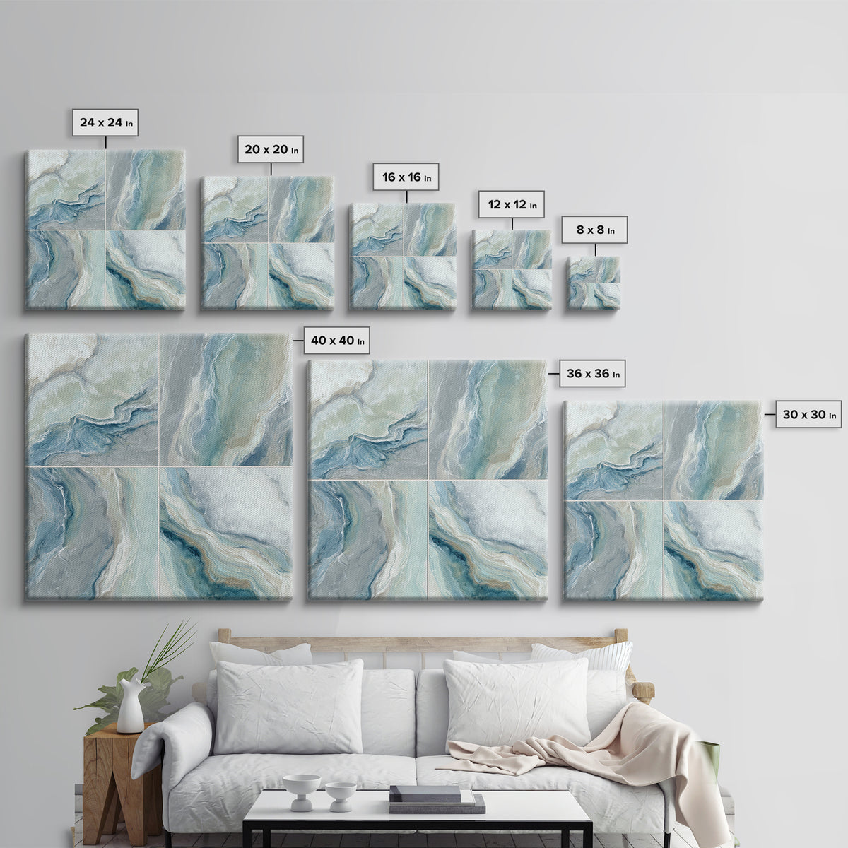 Abstract Marble Texture Framed Canvas Print, Bathroom Art, Bathroom Prints, Bathroom Decor, Abstract Art, Spa, Trendy Wall Art, BAT-1x1-64