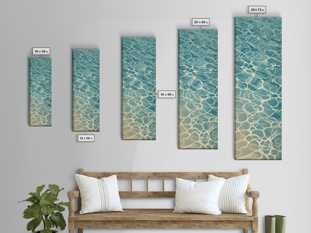 Abstract Water Ripples Canvas Print, Bathroom Art, Modern Decor, Bathroom Decor, Fine Art, Spa, Home Decor, Poster, Digital Art, BAT-1x3-17
