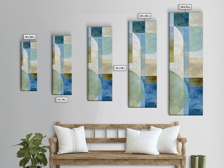 Clean Geometric Forms Canvas Print, Bathroom Art, Printable, Bathroom Decor, Spa, Bathroom Prints, Bathroom Wall Decor, BAT-1x3-33