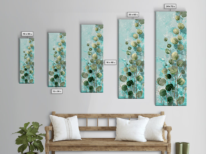Spa Eucalyptus Branch Canvas Print, Bathroom Art, Retro Wall Art, Bathroom Decor, Fine Art, Spa, Modern Decor, Fine Art Print, BAT-1x3-38