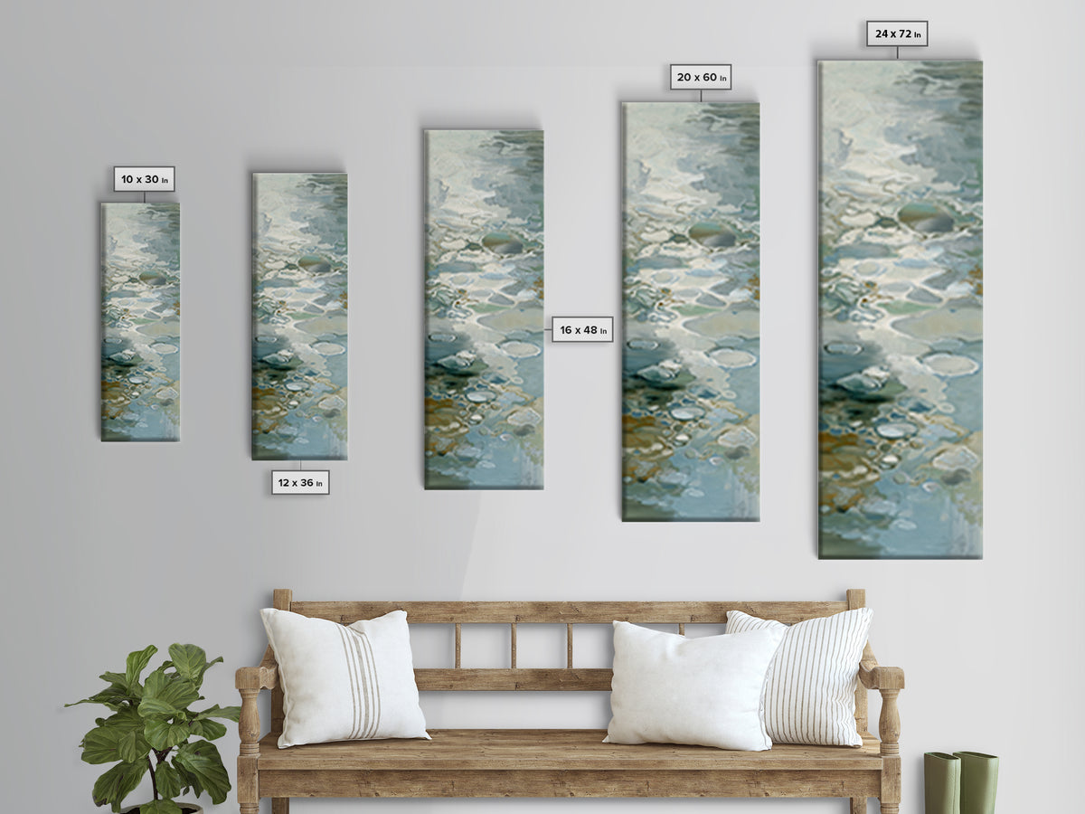 Soft Cloud and Rain Composition Canvas Print, Bathroom Art, Wall Art, Bathroom Decor, Oil Painting, Spa, Dog Portrait, BAT-1x3-55