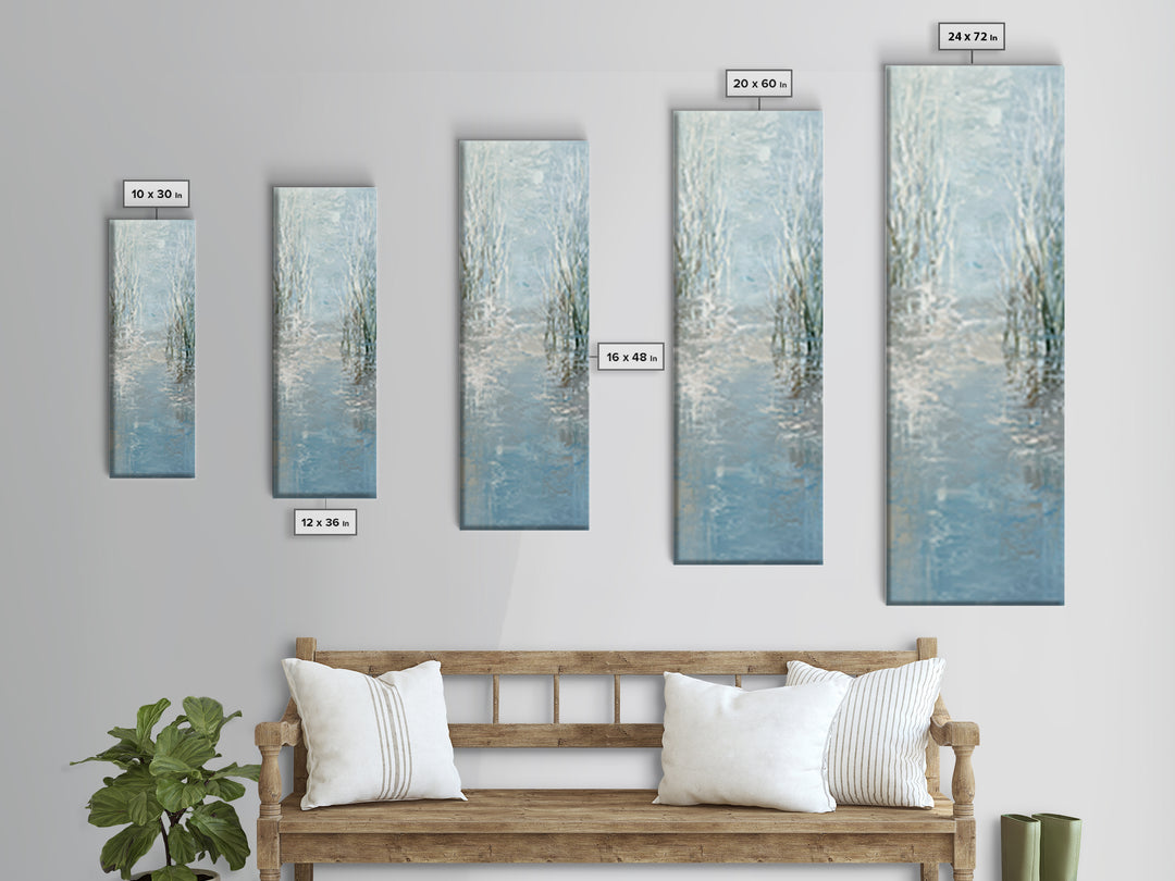 Abstract Water Ripples Canvas Print, Bathroom Art, Fine Art Print, Bathroom Decor, Abstract Art, Spa, Poster, Digital Art, BAT-1x3-65