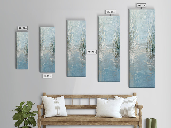Abstract Water Ripples Canvas Print, Bathroom Art, Fine Art Print, Bathroom Decor, Abstract Art, Spa, Poster, Digital Art, BAT-1x3-65