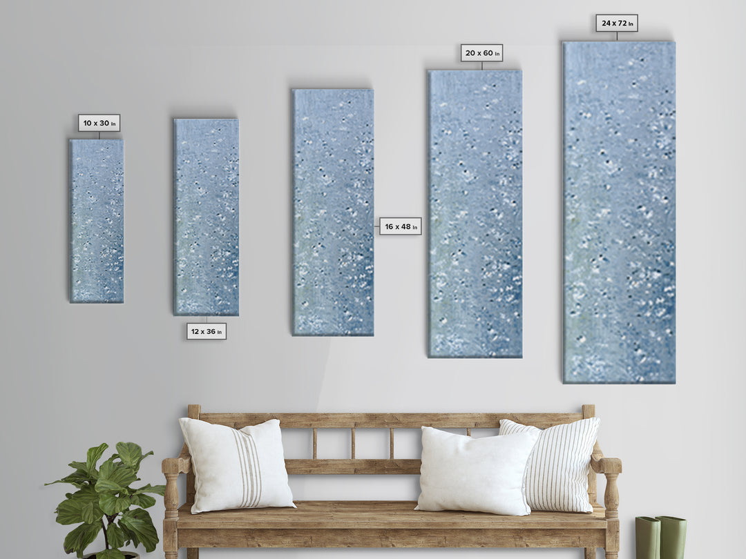 Soft Cloud and Rain Composition Framed Canvas Print, Bathroom Art, Digital Wall Art, Bathroom Decor, Spa, Unique Wall Art, BAT-1x3-79