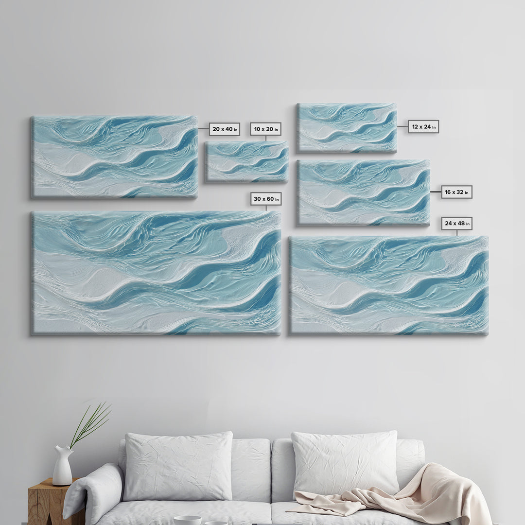 Abstract Water Ripples Framed Canvas Print, Bathroom Art, Art Print, Bathroom Decor, Fine Art, Spa, Custom Pet Portrait, BAT-2x1-25