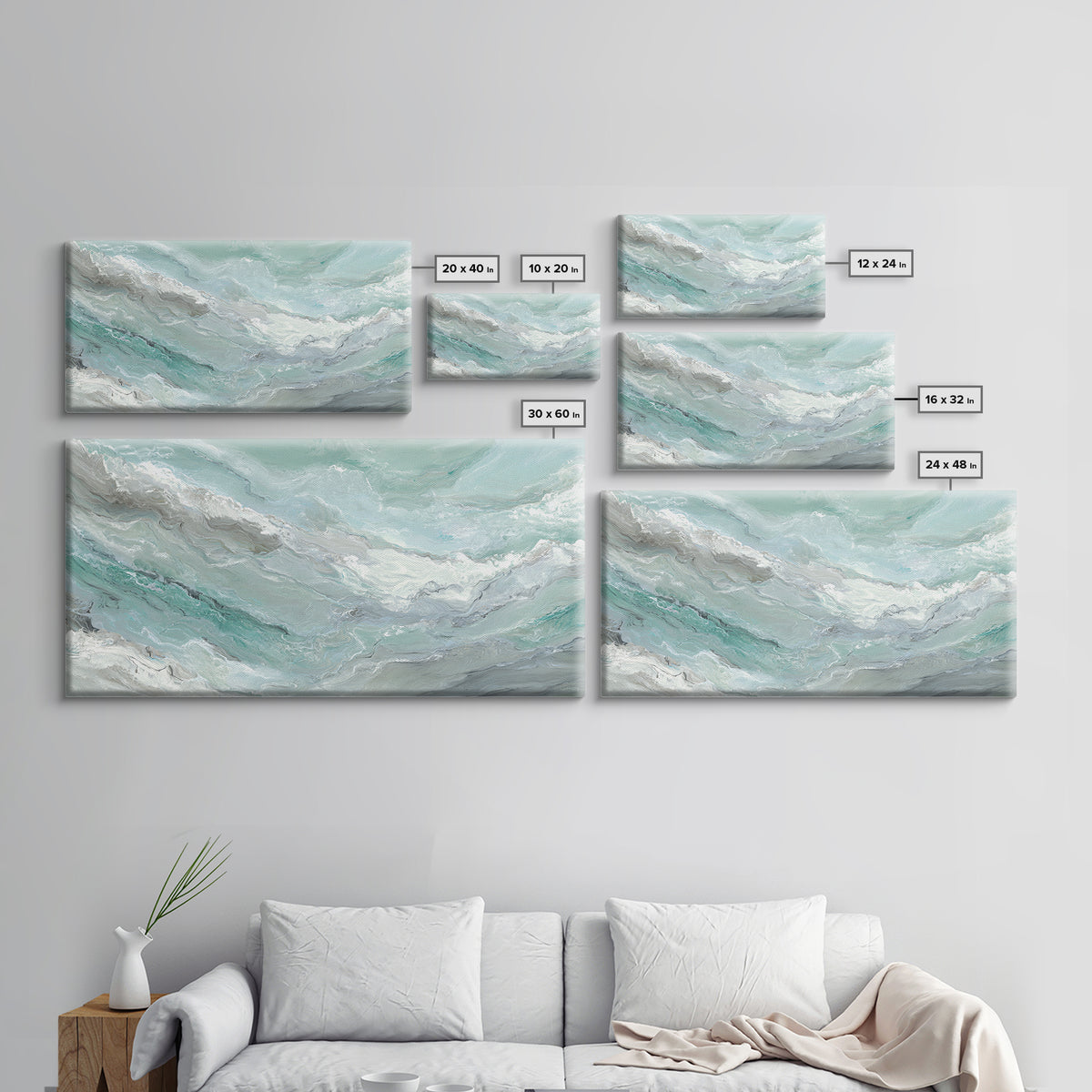 Abstract Marble Texture Canvas Print, Bathroom Art, Contemporary Art, Bathroom Decor, Abstract Art, Spa, Framed Wall Art, BAT-2x1-36