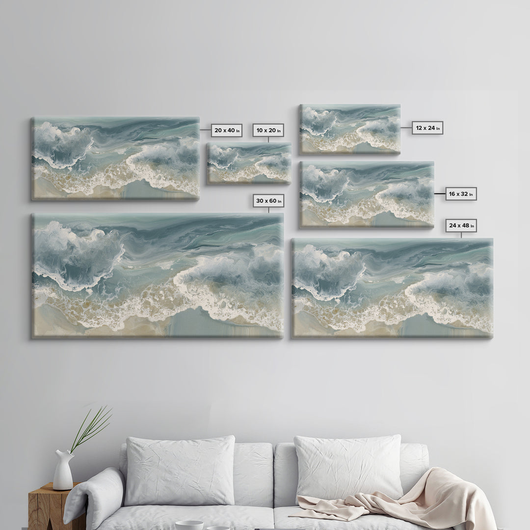 Soft Cloud and Rain Composition Canvas Print, Bathroom Art, Dog Portrait, Bathroom Decor, Fine Art, Spa, Minimalist Wall Art, BAT-2x1-63