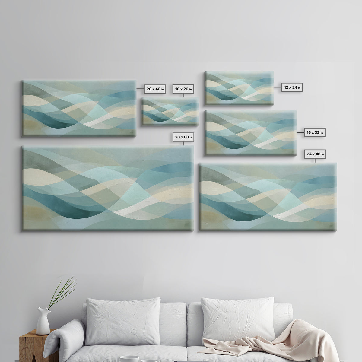 Clean Geometric Forms Canvas Print, Bathroom Art, Printable, Bathroom Decor, Spa, Bathroom Prints, Bathroom Wall Decor, BAT-2x1-89