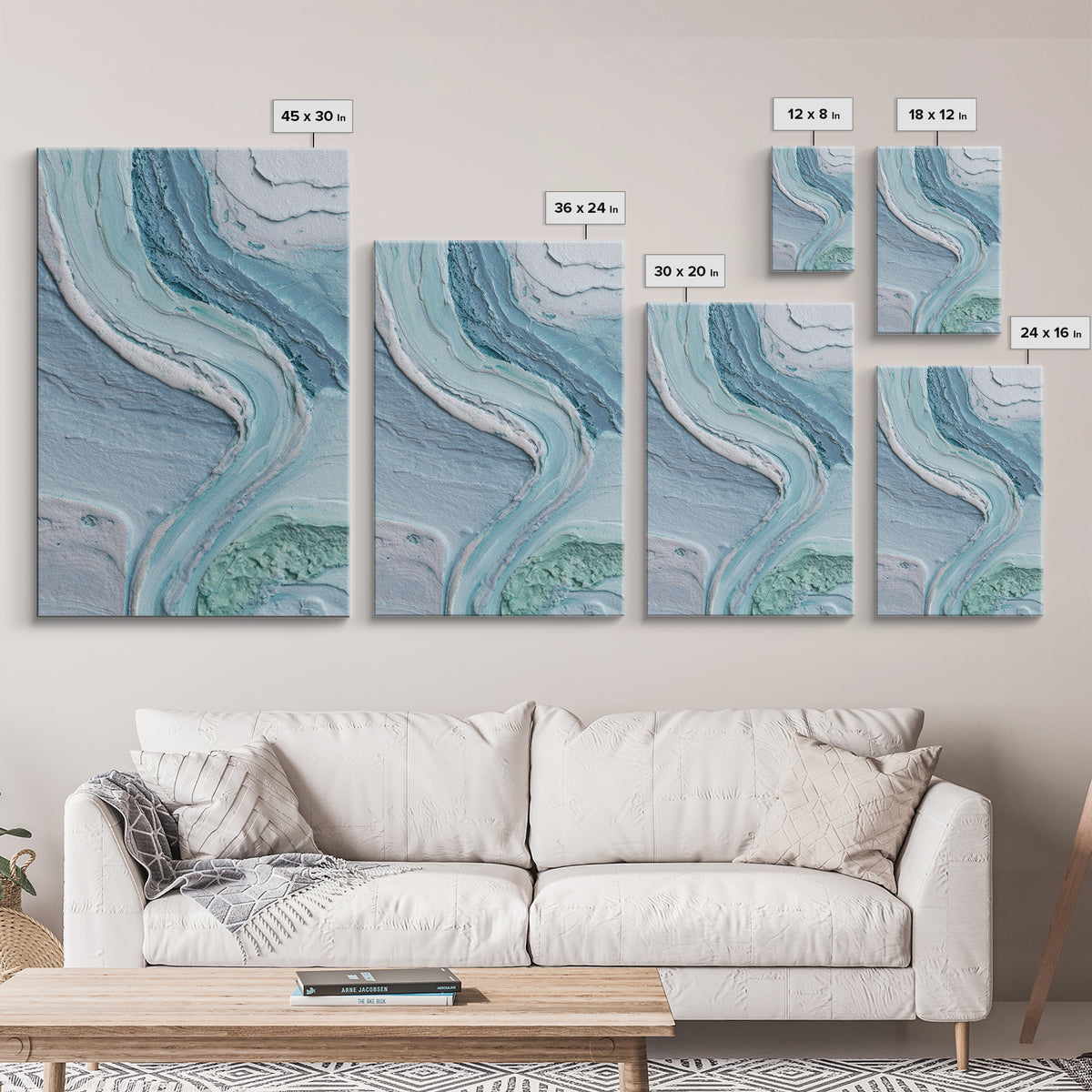 Soft Cloud and Rain Composition Framed Canvas Print, Bathroom Art, Bathroom Wall Decor, Bathroom Decor, Fine Art, Spa, BAT-2x3-3