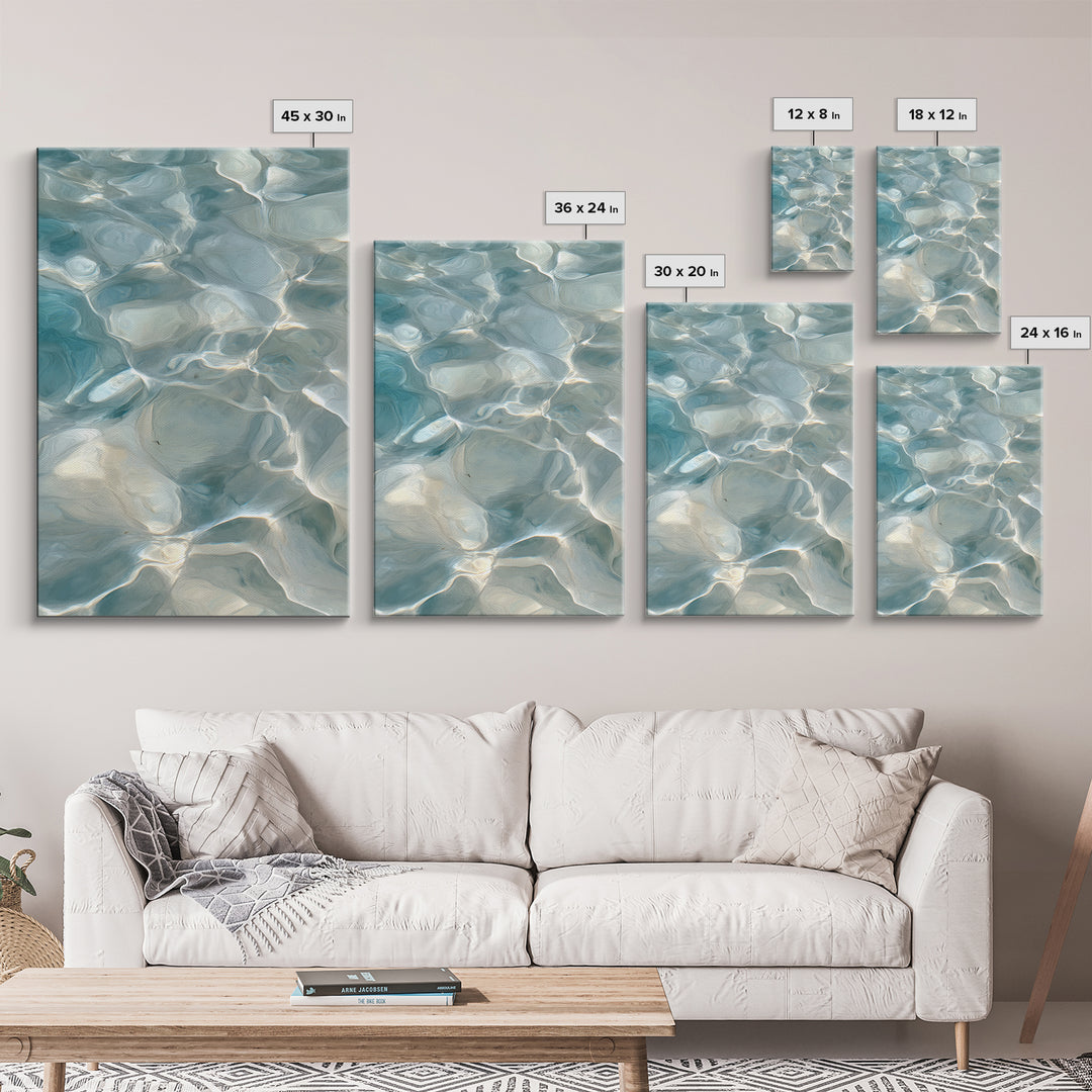 Abstract Water Ripples Canvas Print, Bathroom Art, Home Decor, Bathroom Decor, Fine Art, Spa, Canvas Wall Art, Digital Print, BAT-2x3-61